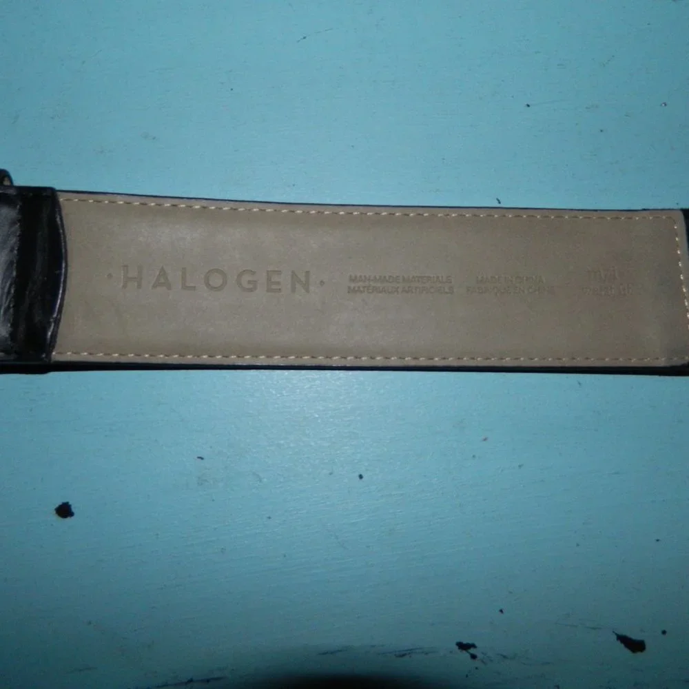 Halogen Black Stretch Wide Belt Womens size M/L